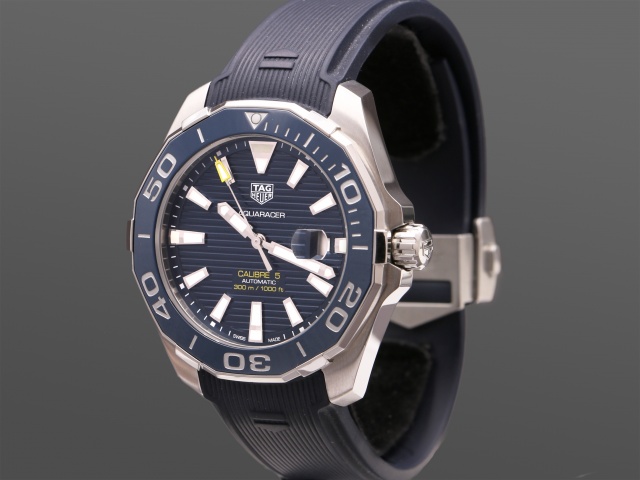 SÅLD - TAG Heuer Aquaracer Caliber 5 Ceramic Blå 43mm, full set -19